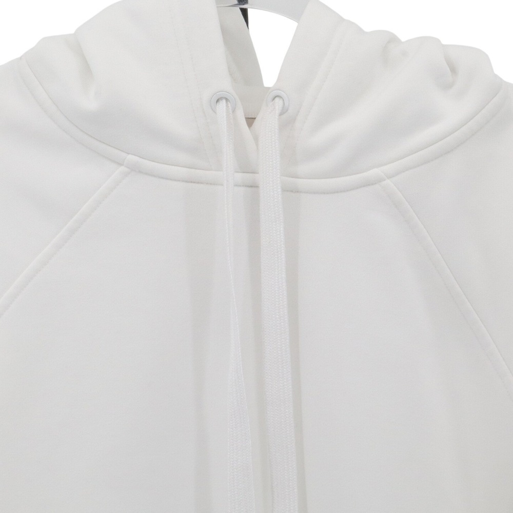 Athleta Cropped Hoodie Small White Flare Sleeve Lounge Yoga Pilates Athleisure - Picture 4 of 10